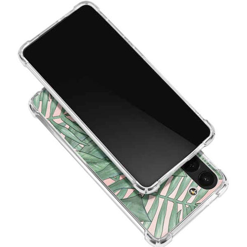 Spring Palm Leaves Galaxy S24 FE Clear Case